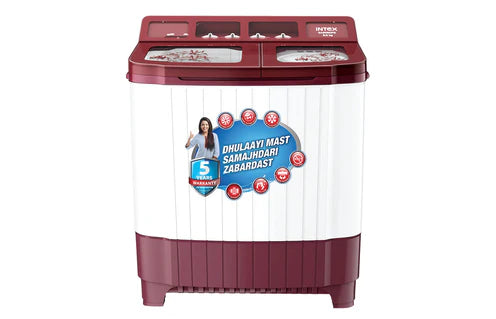 Intex 9 KG Semi-Automatic Washing Machine (Red & White) - SA90RDFG