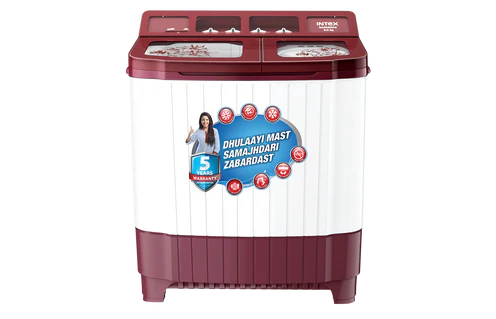Intex 9 KG Semi-Automatic Washing Machine (Red & White) - SA90RDFG