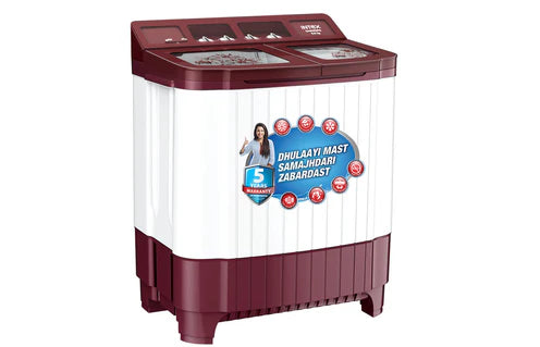 Intex 9 KG Semi-Automatic Washing Machine (Red & White) - SA90RDFG