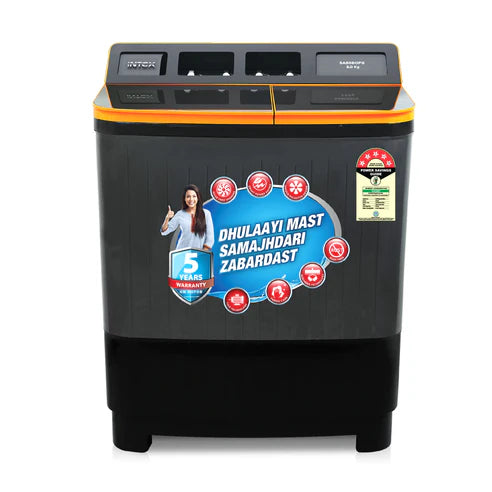SA80BOFG | 8 KG Semi-Automatic Washing Machine (Black & Orange)